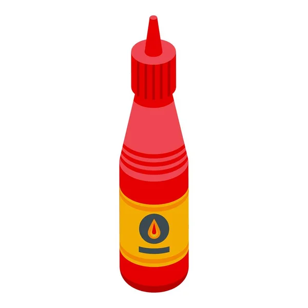 Chili Icône Ketchup Vecteur Isométrique Nationaux Alimentation Pâques — Image vectorielle