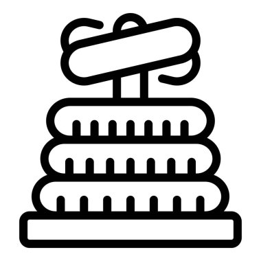 Piramit oyuncağı ikon ana hatları vektörü. Erken öğrenme. Anaokulu öğretmenliği