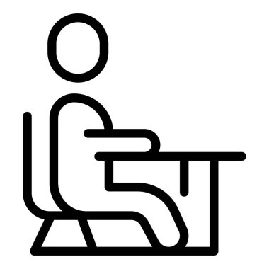 Okul ders ikonu ana hatlarını öğren vektörü. Çocuk yuvası. Öğretiyorum.