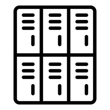 Öğrenci kulübü soyunma odası ikonu taslak vektörü. Eğitim eğitimi. Kişi sınıfı