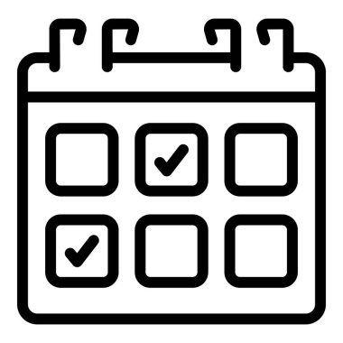 Öğrenci kulübü takvimi ikonu ana hatları vektörü. Edebiyat okuyorum. Kişi eğitimi