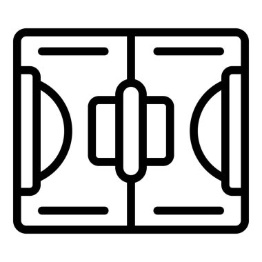 Spor alanı simgesi dış hat vektörü. Öğrenci kulübü. Sınıf grubu