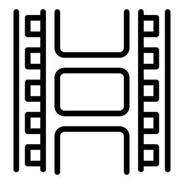 Eğitim turizmi film ikonu ana hatları vektörü. Seyahat eğitimi. Genel çalışma