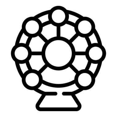 Seyahat parkı ikonu ana hat çizgisi vektörü. Turizm eğitimi. Dünya öğrencisi