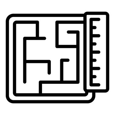 Mühendislik planı ana hat vektörü. Kadın mühendis. İş kızı.