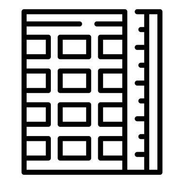 Gökyüzü kulesi mühendisi ikon taslağı vektörü. Kadın bir işçi. İnşa eden kişi