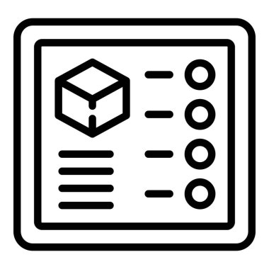 İşçi planı simgesi ana hatları vektörü. İnşaatçı. Mühendis