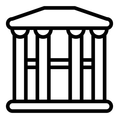 Çardak binası ikon ana hatları vektörü. Ev köşkü. Ahşap veranda