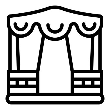 Düğün pergola ikonu ana hatları vektörü. Ev köşkü. Bahçe Parkı