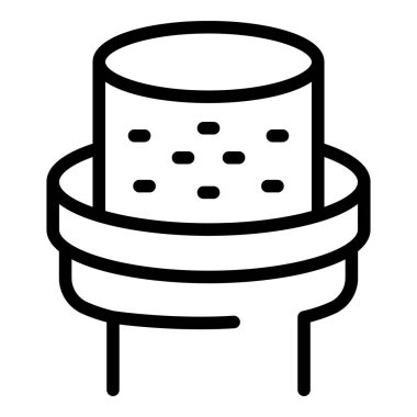 Şişe mantar simgesi ana hat vektörü. Şarap mahzeni. Fıçı yemek.