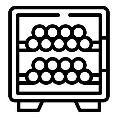 Şarap mahzeni ikonu ana hatları vektörü. Şarap şişesi. Yemek Şaraphanesi