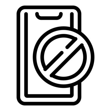 Akıllı telefon ikonu ana hatları vektörü yok. İşi azaltıyorum. Deniz kenarındaki özgürlük