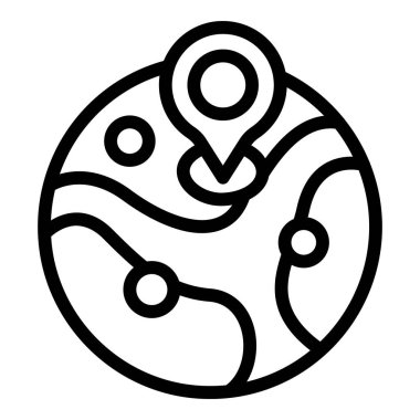 Evrensel kaçış ikonu ana hatları vektörü. İş azalıyor. Seyahat yaşam tarzı