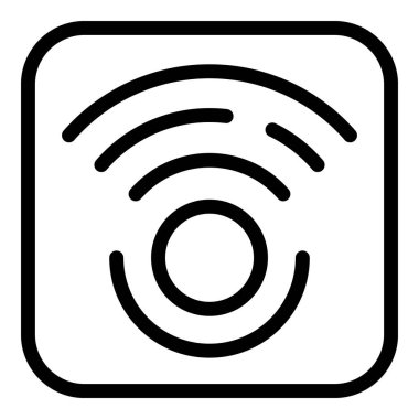 Wifi ikon ana hat vektöründen kaçtı. Plaj doğası. Özgürlük yolculuğu