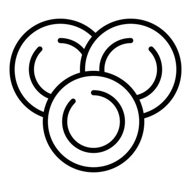 Pamuk bloknotları ikon ana hatları vektörü. Tıbbi yün. Bakım temiz