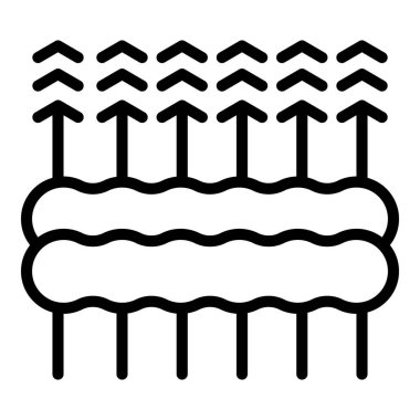 Tıbbi yün ikonu ana hatları vektörü. İlaç pamuğu. Sağlık Kozmetiği