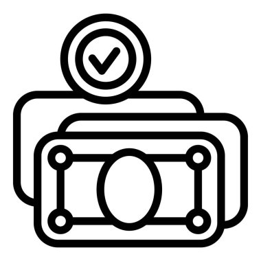 Nakit ekonomi ikonu ana hatları vektörü. Finansal okuryazarlık. İş eğitimi