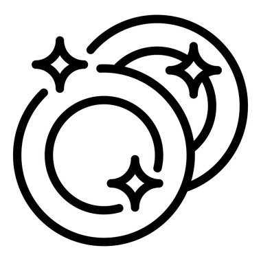 Temiz bulaşık ikonu ana hatları vektörü. El dezenfektanı. Sıvıyı yıka