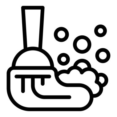 Yer ikonu ana hatlarını yıka. Temiz şişe. Sabun temizleyici.