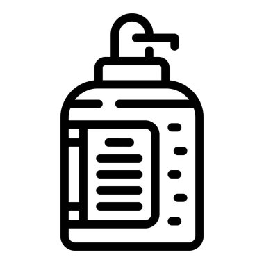 Dispenser simgesi ana hat vektörü. Bakım tozu. Cilt modası