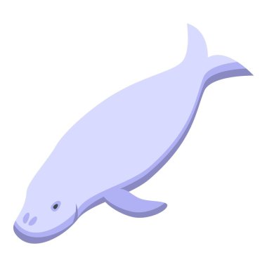 Dugong manatee icon isometric vector. Sea baby. Mammal animal