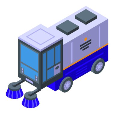 Cleaner vehicle icon isometric vector. Street road. Machine urban