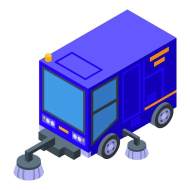 Cleaning machine icon isometric vector. Street cleaner. Vehicle dust