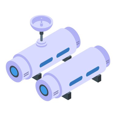 Mars colonization icon isometric vector. Space base. Future colony