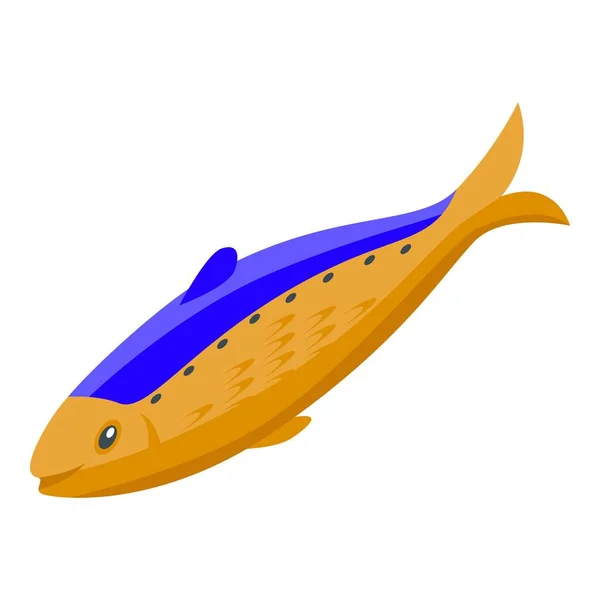 Pacific Sardine Icon Isometric Vector Fish Seafood Oil Food — 图库矢量图片