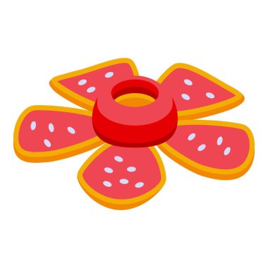 Asia flower icon isometric vector. Floral nature. Tropical jungle