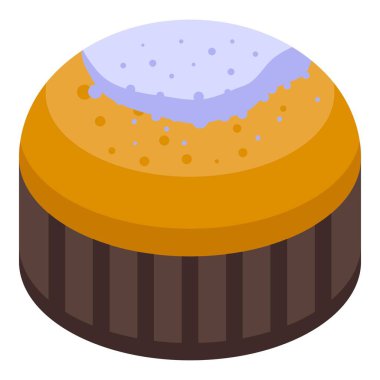 Big panettone icon isometric vector. Spring food. Happy cake