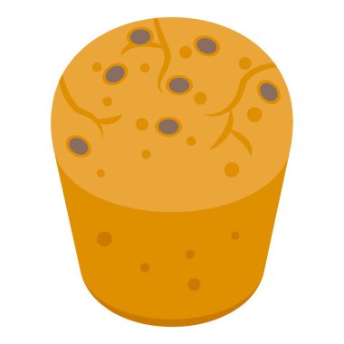 Pastry panettone icon isometric vector. Cake sweet. Spring meal