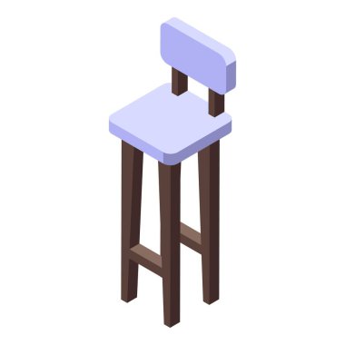 High bar stool icon isometric vector. Modern chair. Furniture seat