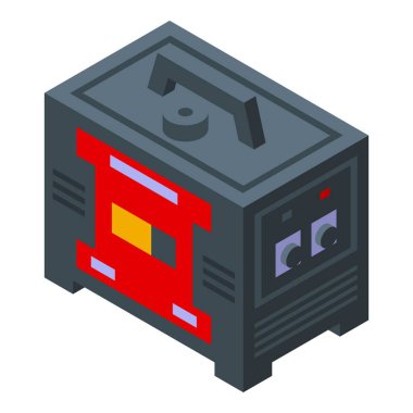 Power generator icon isometric vector. Electric energy. Engine machine
