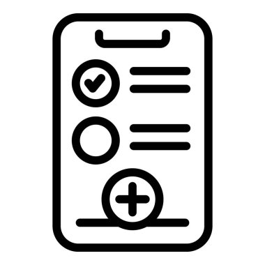 Smartphone key point icon outline vector. Business check. Away information