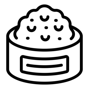 Cosmetic powder icon outline vector. Care beauty. Face product