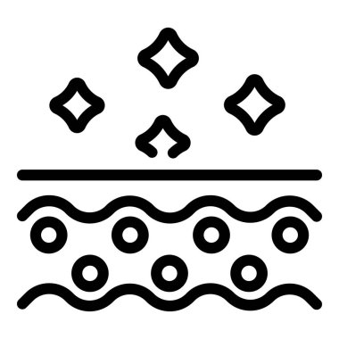 Clean skin icon outline vector. Cream cell. Serum cosmetic