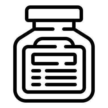 Hummus jar icon outline vector. Paste day. Olive tahini