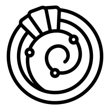 Hummus icon outline vector. Tahini plate. Cuisine day