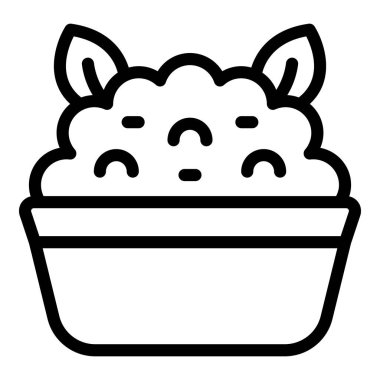 Hummus sauce icon outline vector. Cuisine day. Olive vegetable