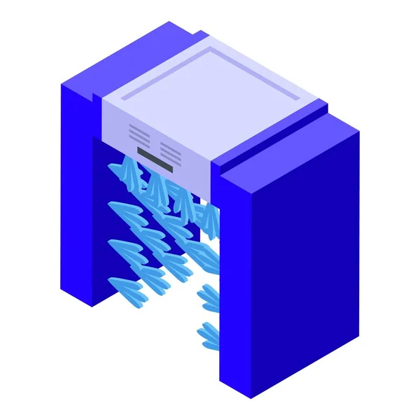 Automated Car Wash Brush Icon Isometric Vector Wax Service Washer — Image vectorielle