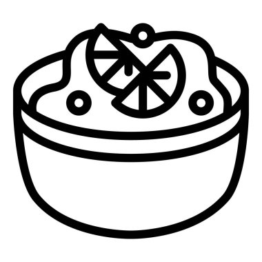 Vegetable hummus icon outline vector. Tahini day. Olive parsley