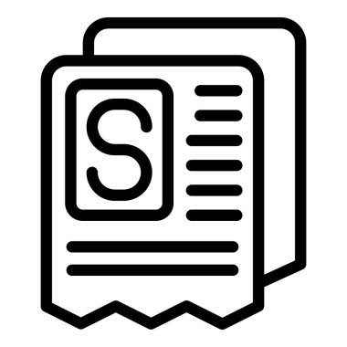 Return product bill icon outline vector. Service delivery. Order package