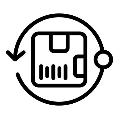 Parcel return icon outline vector. Service product. Refund shipping