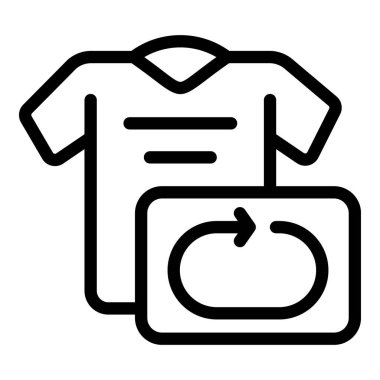 Tshirt return icon outline vector. Delivery box. Order parcel