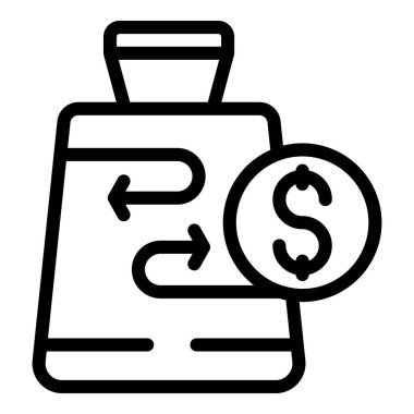 Purchase returns icon outline vector. Return product. Delivery box