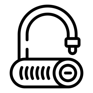Transportation lock icon outline vector. Safety sport. Secure transport