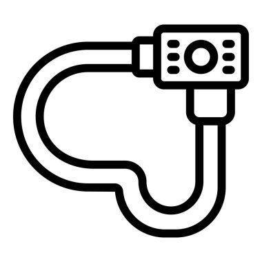 Bike locker icon outline vector. Lock bicycle. Sport safety