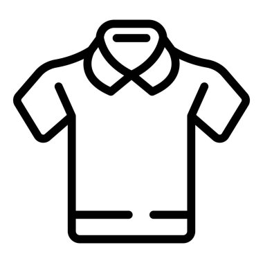 Polo shirt icon outline vector. Blank design. Short front