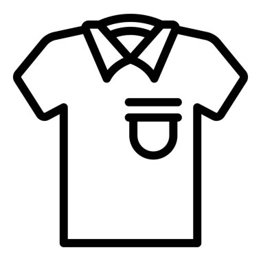 Blank shirt icon outline vector. Front design. Fashion top